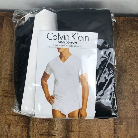 Calvin Klein Mens 2xlt V Neck Shirts 